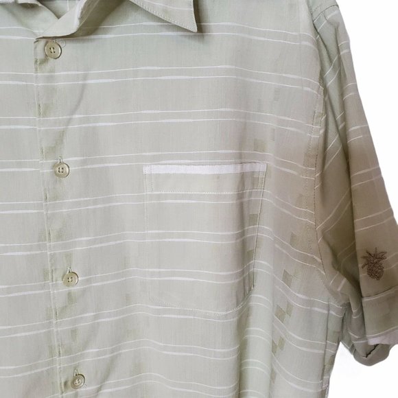 Cubavera Striped Short Sleeve Button Up Camp Shirt - Picture 3 of 10